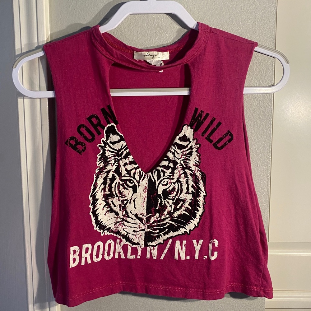small sleeveless crop top